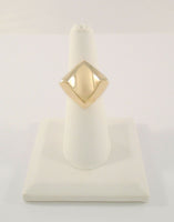 Bold Chunky Signed Vintage GAN 14K Solid Yellow Gold 22.5mm Wide Ultra Modernist Ring Heavily Crafted Size 7