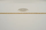 Signed Vintage Jacmel Solid 14K Yellow Gold Classic Twisted Rope 2mm Chain Bracelet 7.25"