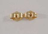 Classy Signed Vintage 14K Solid Yellow Gold & 8mm Round Creamy White Carved Coral Ball Stud Earrings