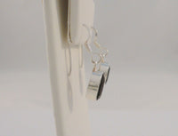 Long Sparkly Vintage Sterling Silver & Faceted Oval Smoky Topaz Hook Dangle Earrings 1.25" Smokey