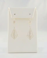 Large Vintage Handcrafted Long Vintage Sterling Silver Detailed Fine Filigree Drop Dangle Earrings