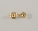 Sparkly Vintage 14K Solid Yellow Gold w/ 1.3 CTW Faceted Oval Natural Ruby 6.25 x 5 mm Oval Stud Pierced Earrings