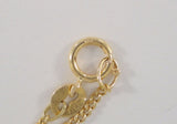 Sparkly Vintage Italian 14K Solid Yellow Gold Fancy Embellished Link Chain Necklace 17.25"