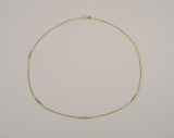 Sparkly Vintage Italian 14K Solid Yellow Gold Fancy Embellished Link Chain Necklace 17.25"