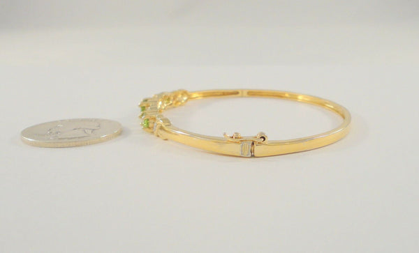 Vintage Clear Faceted Stones on Gold Cuff Bracelet