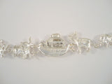 Detailed Signed Vintage Sterling Silver Noah's Ark Bracelet 16mm Wide Diamond Cut & Carved Animals 7.5"