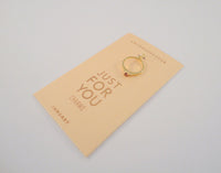 New Anthropologie January Birthstone Sparkly Red Solitaire w/ Accents Gold Tone Ring Just For You Charm or Necklace Pendant