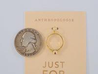 New Anthropologie January Birthstone Sparkly Red Solitaire w/ Accents Gold Tone Ring Just For You Charm or Necklace Pendant