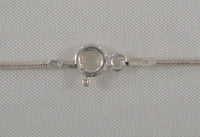 Large Signed Vintage Sterling Silver & Faceted Amethyst Sleek Modernist Slider Pendant Necklace 16"
