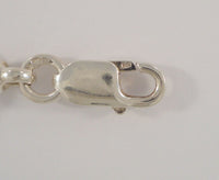 Vintage European Hallmarked Sterling Silver 11mm Wide Open Oval & Double Ring Link Bracelet 7.5"