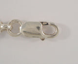 Vintage European Hallmarked Sterling Silver 11mm Wide Open Oval & Double Ring Link Bracelet 7.5"