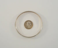 Unusual Vintage or Antique Sterling Silver & Black Enamel Bangle Bracelet w/ Carved Relief Pansy Flower Design 7 7/8"