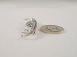 Large Detailed Vintage 835 Silver European Silver w/ Marcasites Italian Gondola Dimensional Openwork Boat Pin or Brooch