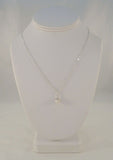 Signed Vintage Sterling Silver & Cap Topped Creamy White Pearl Pendant Fancy Chain Sparkly Necklace 18"