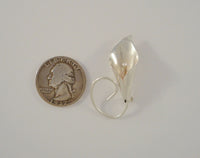 Signed Vintage Stuart Nye Sterling Silver Curvy Dimensional Calla Lily Flower Pin or Brooch