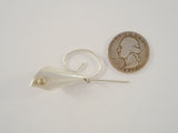Signed Vintage Stuart Nye Sterling Silver Curvy Dimensional Calla Lily Flower Pin or Brooch