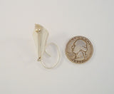 Signed Vintage Stuart Nye Sterling Silver Curvy Dimensional Calla Lily Flower Pin or Brooch