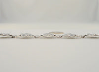 Detailed Handcrafted Signed Vintage 1970's Sterling Silver Floral Repousse 19.5mm Wide Bracelet by Fir. Munksgaard-Faborg of Denmark  7 7/8"