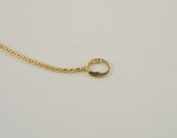 Sparkly Vintage 1980's 14K Solid Yellow Gold Double Heart Lavalier Drop Necklace 2 Hearts Lariat 15.25"