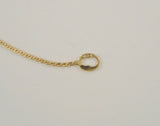 Sparkly Vintage 1980's 14K Solid Yellow Gold Double Heart Lavalier Drop Necklace 2 Hearts Lariat 15.25"