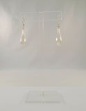 Large Sleek & Modern Signed Vintage Jacmel Sterling Silver Repousse Drop Leverback Long Dangle Earrings