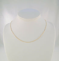 Sparkly Vintage 14K Solid Yellow Gold Rollo Link Embellished w/ Curb Link Insets Fancy Chain Necklace16 3/8"