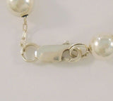 Classic Vintage Sterling Silver 6.5mm Wide Ball or Round Bead Strand Necklace Beaded 21" Long Chain