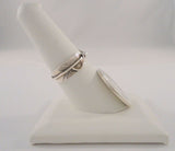 Vintage Native American Handcrafted Vintage Finely Detailed Wrapped Tied Feathers Ring 6.5mm Band Size 7.5