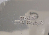 Bold Vintage Robin Markowitz SDJ Designs Sterling Silver & Iridescent Multicolor Dichroic Fused Glass Pendant