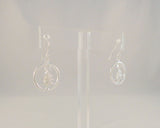 New Large Sparkly Detailed Coldwater Creek Sterling Silver & Cubic Zirconia Star Topped Christmas Tree Dangle Hook Earrings