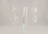 New Large Sparkly Detailed Coldwater Creek Sterling Silver & Cubic Zirconia Star Topped Christmas Tree Dangle Hook Earrings