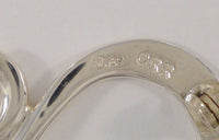 Large Signed Vintage Designer Orr Curvy Modern Sterling Silver Dimensional Open Fretwork Double Scroll Design Curl Pin or Brooch