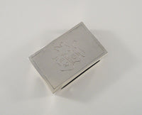 Antique Hung Chong Canton Shanghai Hand Chased Sterling Silver Chinese Export Match Box Case ca. 1860-1930