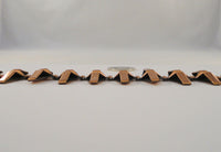 Bomb Vintage Renoir Mid Century Modernist 34.9mm Wide Oxidized Copper "Nocturne" Bracelet 7.25"