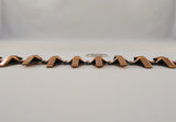 Bomb Vintage Renoir Mid Century Modernist 34.9mm Wide Oxidized Copper "Nocturne" Bracelet 7.25"