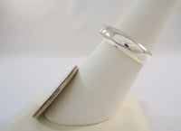 Vintage 1980's New Old Stock Sterling Silver & Black Onyx Bar Inlaid Modernist 4.76mm Wide Band Ring Size 6 NOS