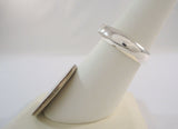 Vintage 1980's New Old Stock Sterling Silver & Black Onyx Bar Inlaid Modernist 4.76mm Wide Band Ring Size 6 NOS