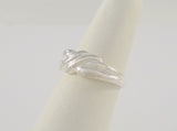 Vintage Sterling Silver Dimensional Curvy Twist Entwined Love Knots 6.5mm Wide Band Ring Size 7