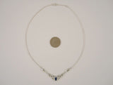 Vintage Sterling Silver & True Blue Lapis Lazuli Ornate Openwork Celtic Knot Necklace 17- 18"