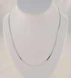 Signed Vintage Italian Sterling Silver 3.17mm Smooth Herringbone Chain Necklace 20"