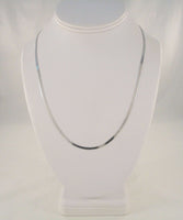 Signed Vintage Italian Sterling Silver 3.17mm Smooth Herringbone Chain Necklace 20"