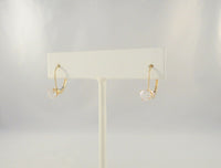 Sparkly Signed Vintage Carla 14K Solid Yellow Gold & Cubic Zirconia or Clear Gemstone Leverback Earrings .88 CTW