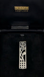 New Detailed Signed Vintage Ortak "Malcolm Gray" Art Deco Scottish Glasgow Roses Sterling Silver Pin or Brooch by Charles Rennie Mackintosh Boxed w/ Certificate