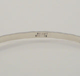 Detailed Signed Vintage Beau Sterling Silver Carved High Relief X's Dots & Ovals Stackable Round Bangle Bracelet Harlequin 7 5/8"