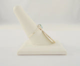 Dainty Handcrafted Vintage Southwestern Split-Side Sterling Silver & Cabochon Oval Larimar Ring Size 9