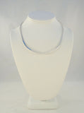 Handcrafted Vintage Mexican Sterling Silver 4.75mm Wide Sleek Collar Body Contoured Choker Flat Necklace