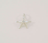 Dainty Signed Vintage Sterling Silver Dimensional Starfish Pendant Sea Star