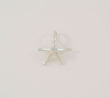 Dainty Signed Vintage Sterling Silver Dimensional Starfish Pendant Sea Star