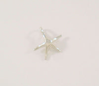 Dainty Signed Vintage Sterling Silver Dimensional Starfish Pendant Sea Star