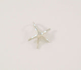 Dainty Signed Vintage Sterling Silver Dimensional Starfish Pendant Sea Star